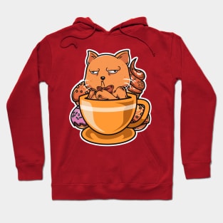 Weird Cat and Coffee Hoodie